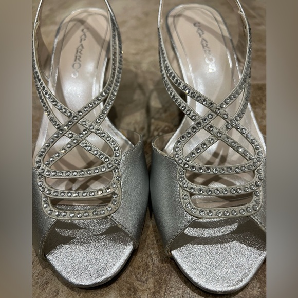 Caparros Dressy Silver Heels - Picture 1 of 4